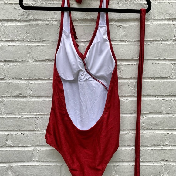 Cupshe red ruffle one piece swimsuit - Picture 9 of 9